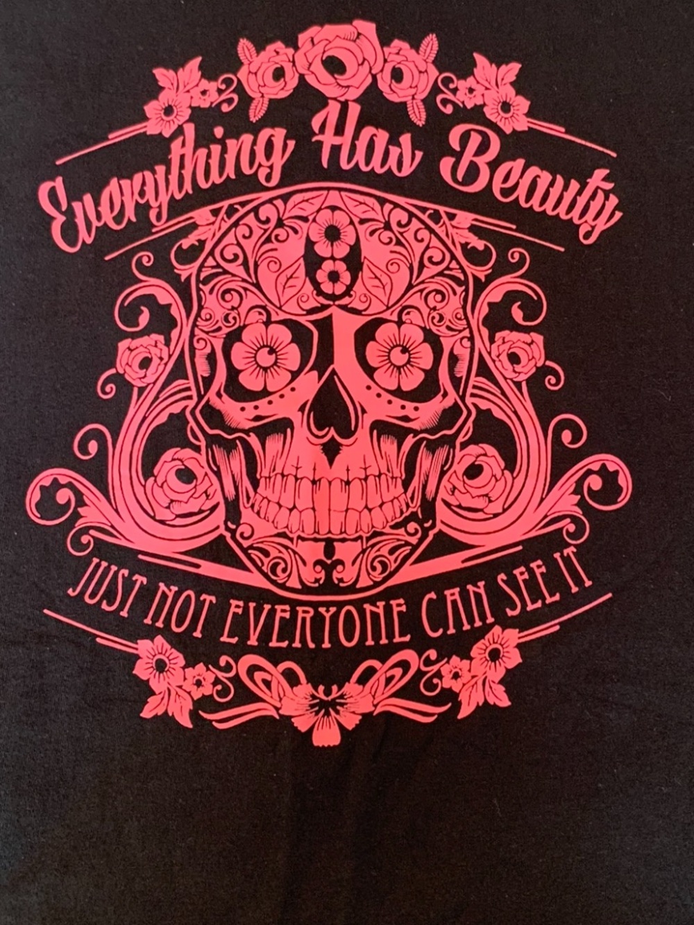 Womens’ Sugar Skull Hot Pink Graphic tee